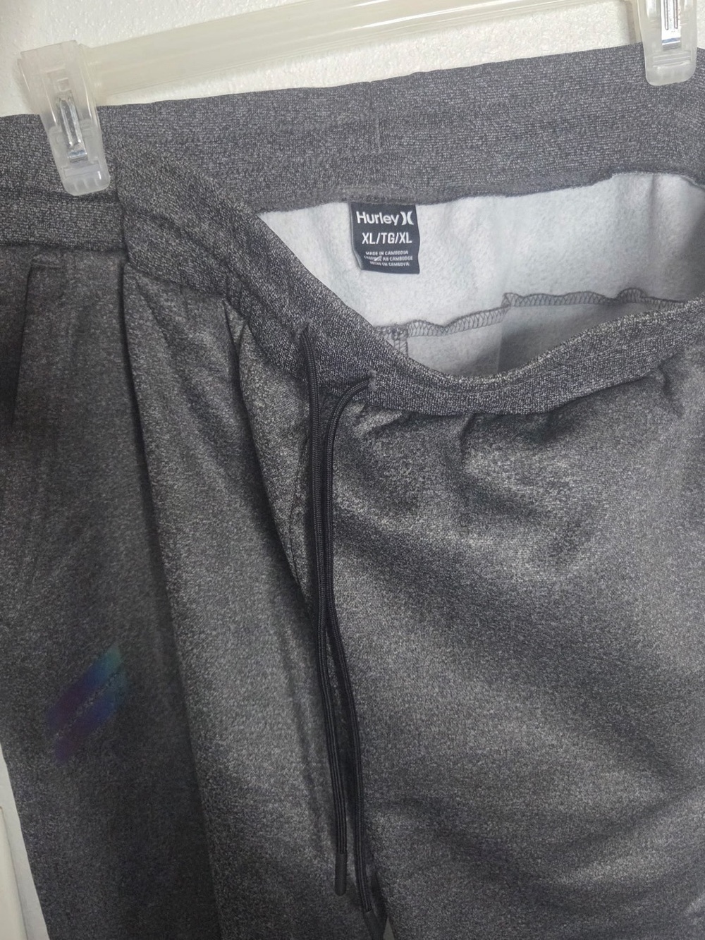 Hurley Men's Charcoal Gray Athletic Joggers